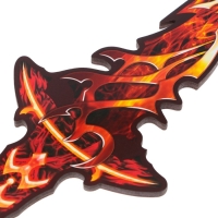 Деревянное оружие, детское сувенирное &laquo;Огненный&raquo;, меч, 12,4 х 41,5 см