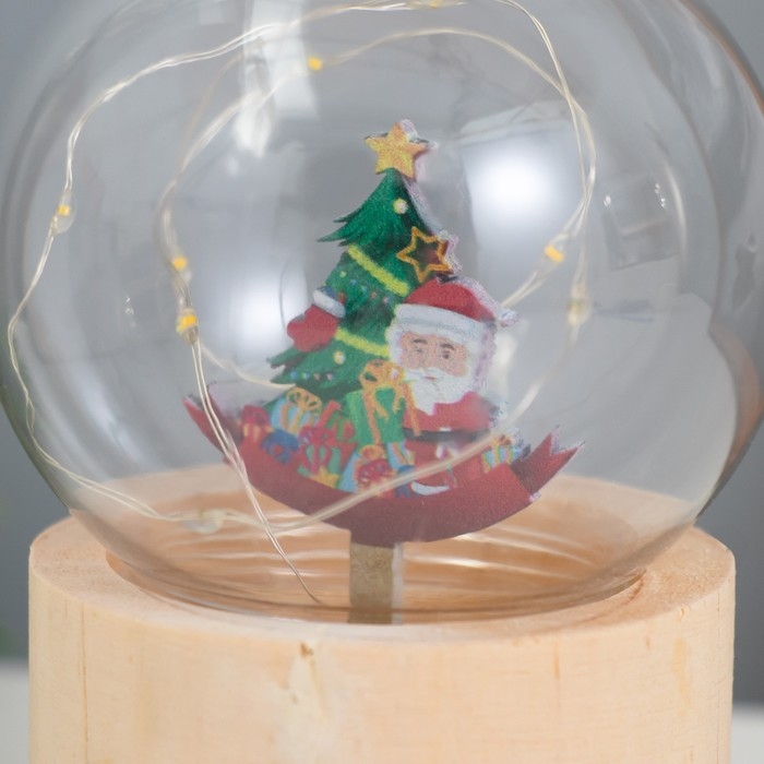 Ночник «Шар-дед мороз у елки» LED 3хAG10 шар 8см 6,5х6,5х11,5см Ночник «Шар-дед мороз у елки» LED 3хAG10 шар 8см 6,5х6,5х11,5см