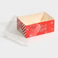 Коробка для капкейка «Поздравляю с НГ», 23 х 16 х 10 см, Новый год Коробка для капкейка «Поздравляю с НГ», 23 х 16 х 10 см, Новый год