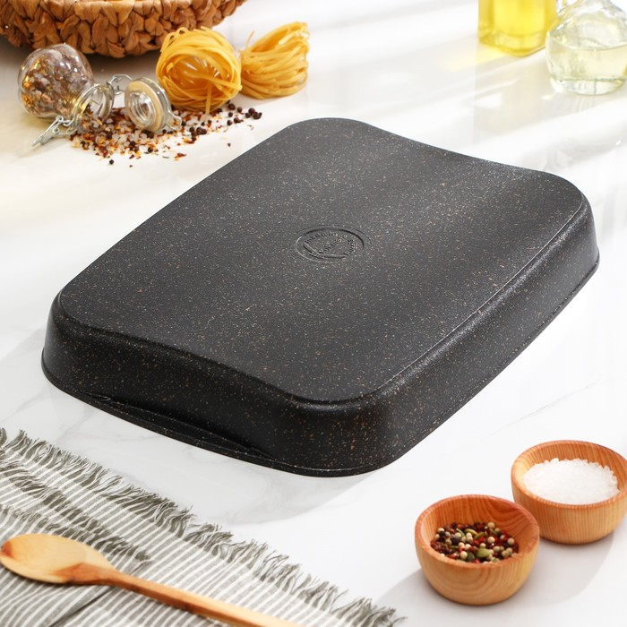 Противень Granit Ultra, 40&times;29,5&times;5 см, антипригарное покрытие, цвет чёрный