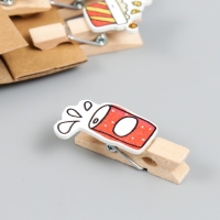 Декор для творчества дерево "Фастфуд" набор 10 шт 4х2,2 см Декор для творчества дерево "Фастфуд" набор 10 шт 4х2,2 см