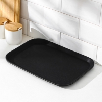 Поднос прорезиненный, 35×25 см, цвет чёрный Поднос прорезиненный, 35×25 см, цвет чёрный