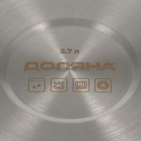 Кастрюля из нержавеющей стали &laquo;Грейт&raquo;, 5,7 л, индукция