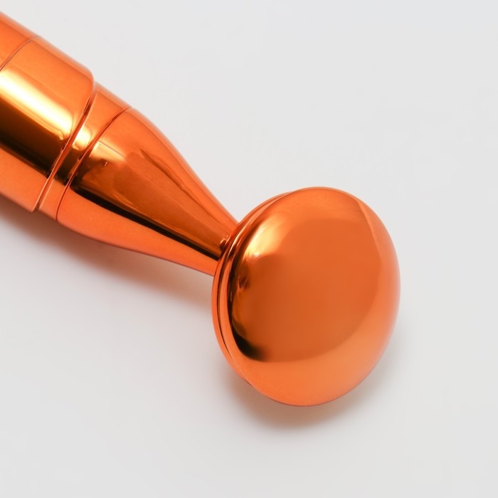 Массажёр для лица, 3,4 × 15 см, две насадки, цвет медный Массажёр для лица, 3,4 × 15 см, две насадки, цвет медный