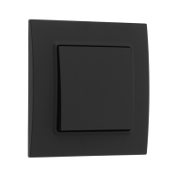 Выключатель TOT Elegant, 10 А, 1 кл., скрытый, черный Выключатель TOT Elegant, 10 А, 1 кл., скрытый, черный