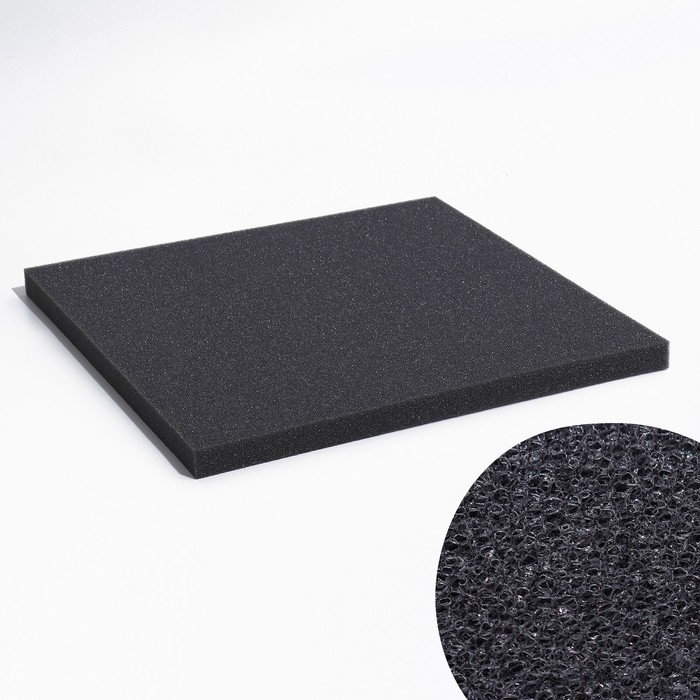 Губка прямоугольная, лист 50 х 50 х 3 см, серый Губка прямоугольная, лист 50 х 50 х 3 см, серый