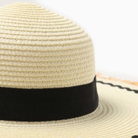Шляпа женская MINAKU, цв.молочный, р-р 58 Шляпа женская MINAKU, цв.молочный, р-р 58