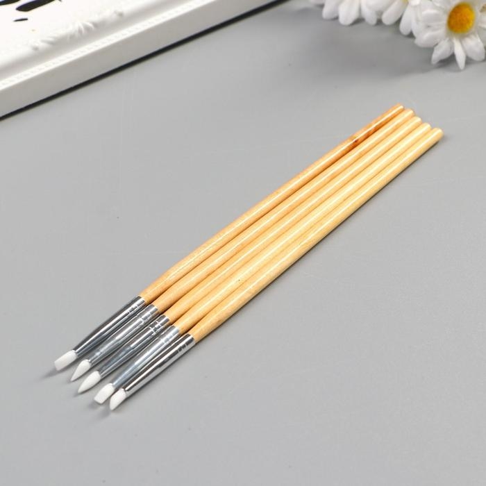 Инструменты для моделирования и придания формы (набор 5 шт) 18 см дерево, резина