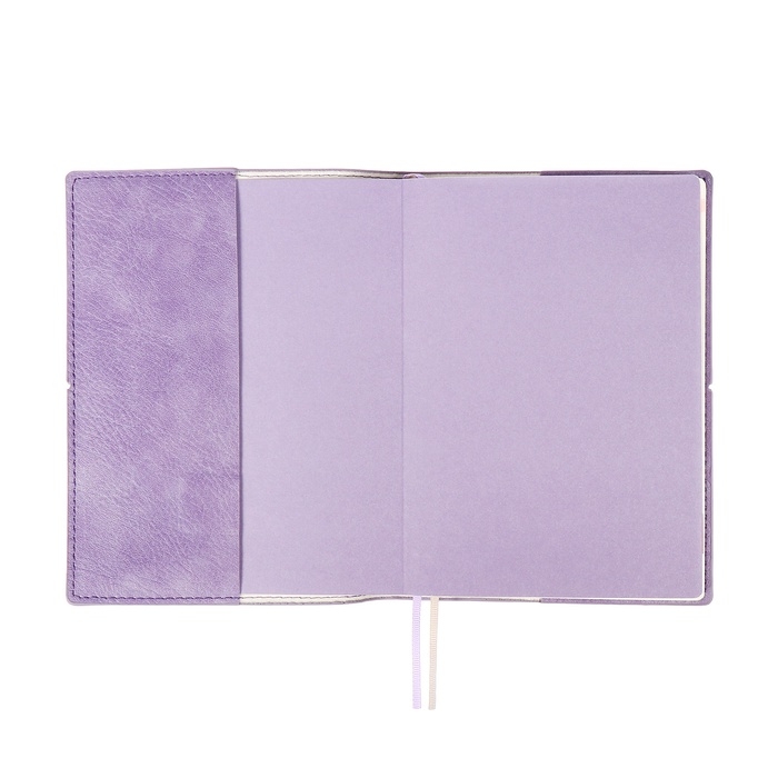 Ежедневник датир 2025г А6+ 176л ESCALADA, мяг обл, иск кожа, тис ф, кр бл 70г/м2, сир-ый