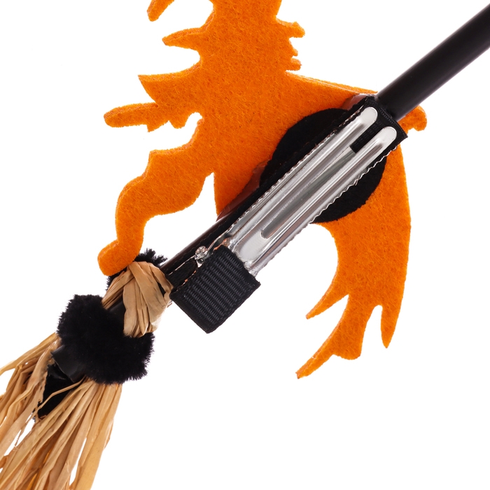 Зажим для волос Зажим для волос "Ведьма на метле", цвета МИКС