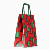 Пакет подарочный новогодний &laquo;Ёлочки&raquo;, 20 х 11 х 27.5 см