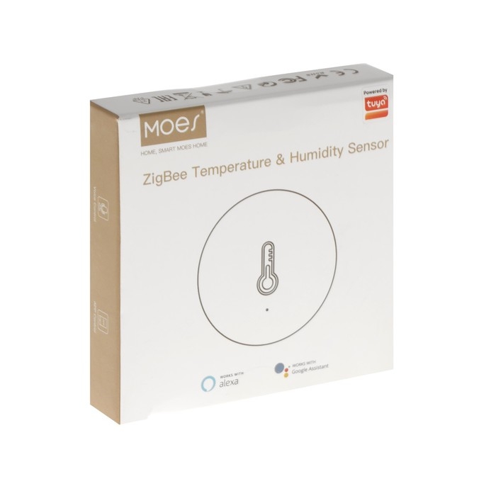 Датчик температуры и влажности MOES ZB-THP, Zigbee, CR2032 Датчик температуры и влажности MOES ZB-THP, Zigbee, CR2032