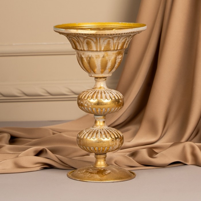 Подсвечник металл &laquo;Ярусы&raquo; для одной свечи 16 х 16 х 25 см