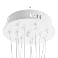 Светильник BayerLux "Бутоны" 13хЕ14 15Вт  белый 60х60х18-120см