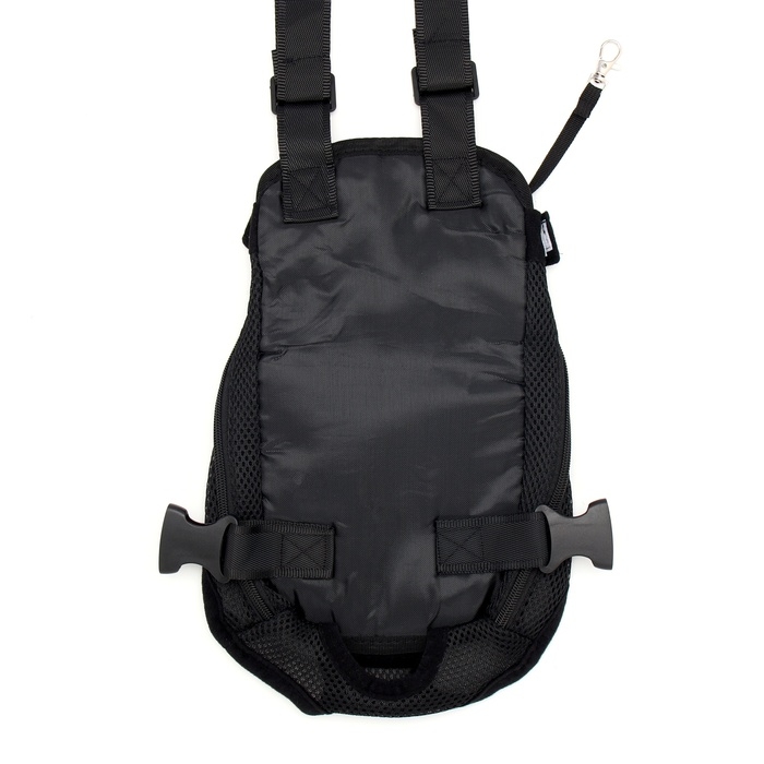 Рюкзак-переноска для кошек и собак "Кенгуру",М - 32 х 20 см (ДС 29-34, ОГ 25-43 см), чёрный