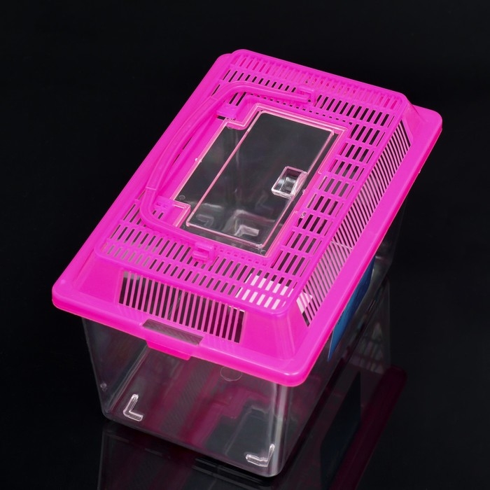 Переноска прямоугольная, 21,3 х 14 х 14,5 см, розовый Переноска прямоугольная, 21,3 х 14 х 14,5 см, розовый