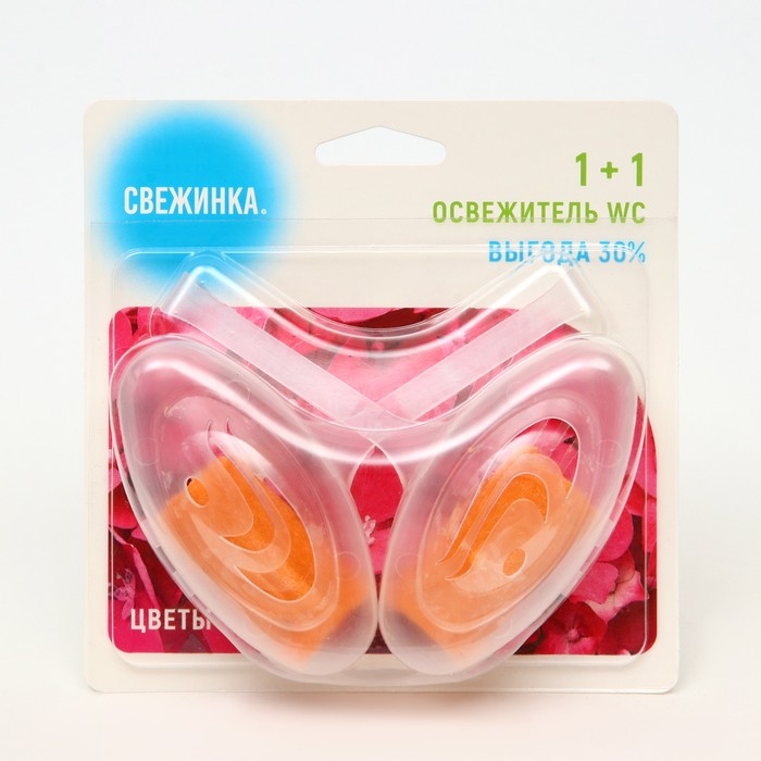 Подвесной очиститель для унитаза, Свежинка "Цветы", 2шт, 30 гр