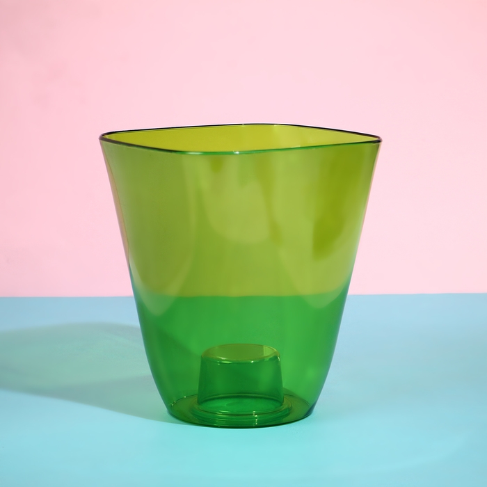 Горшок для орхидей, 2,5 л, 16,4 &times; 18,5 см, пластик, прозрачно-зелёный