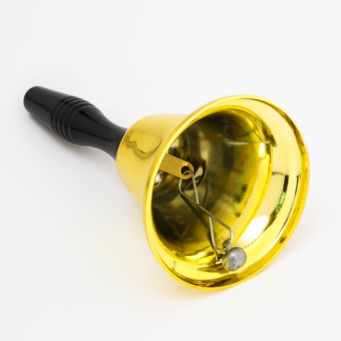 Колокольчик металлический, звонок настольный Колокольчик металлический, звонок настольный "Белла", 10 х 19 см, золотой