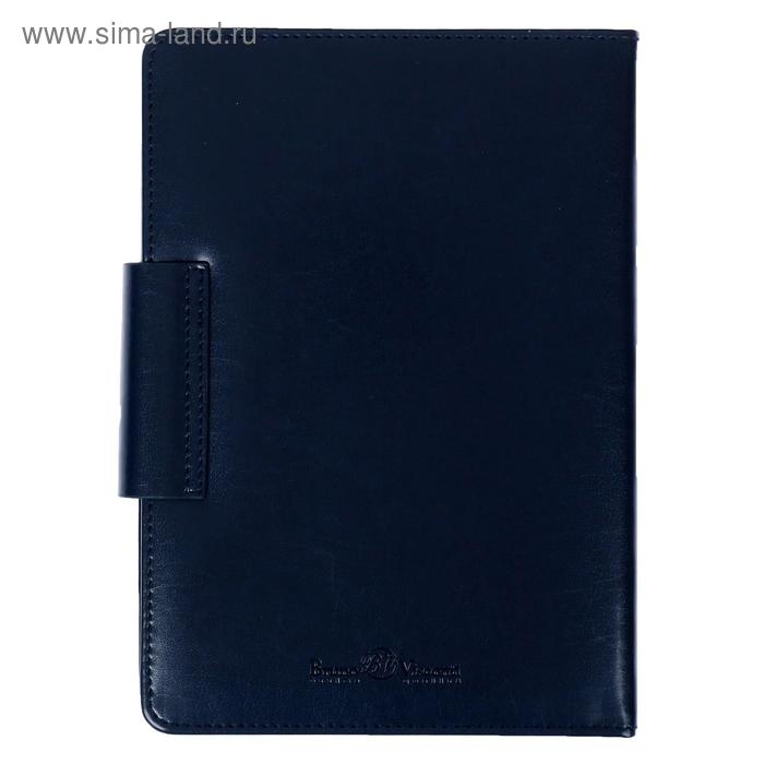 Ежедневник недатированный А5, 160 листов Prestige, обложка искусственная кожа, клапан, синий