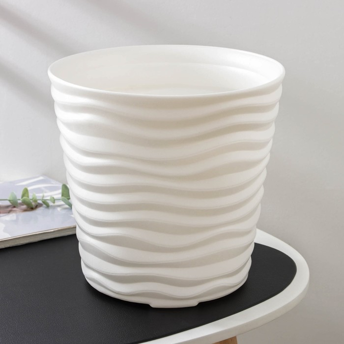 Кашпо &laquo;Дюна&raquo;, 8,5 л, цвет белый