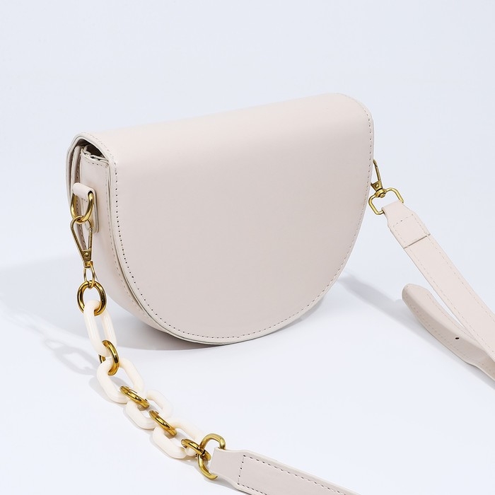 Сумка-мессенджер на молнии, цвет белый