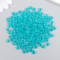 Бусины для творчества пластик "Кристалл с гранями морская волна" набор 20 гр 0,4х0,6х0,6 см