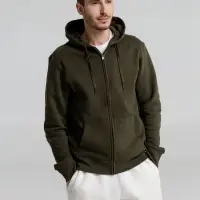 Толстовка на молнии с капюшоном унисекс King, хаки, размер XS Толстовка на молнии с капюшоном унисекс King, хаки, размер XS