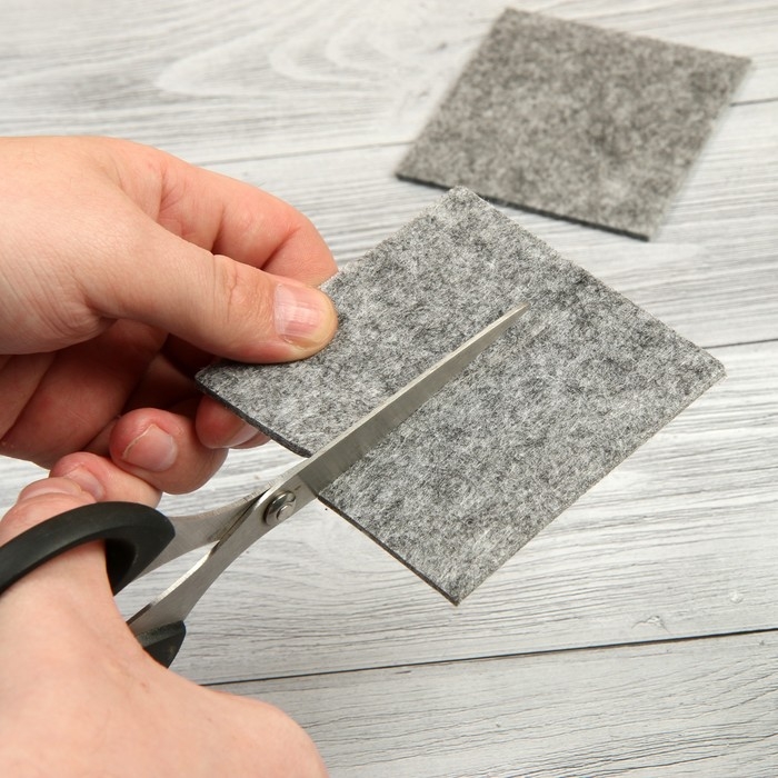 Накладка мебельная ТУНДРА, 85 х 85 мм, квадратная, серая, 2 шт.