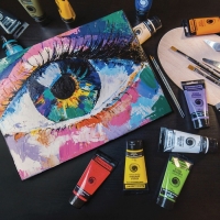 Краска акриловая художественная туба 250 мл, BRAUBERG ART CLASSIC, Жёлтая средняя Краска акриловая художественная туба 250 мл, BRAUBERG ART CLASSIC, Жёлтая средняя