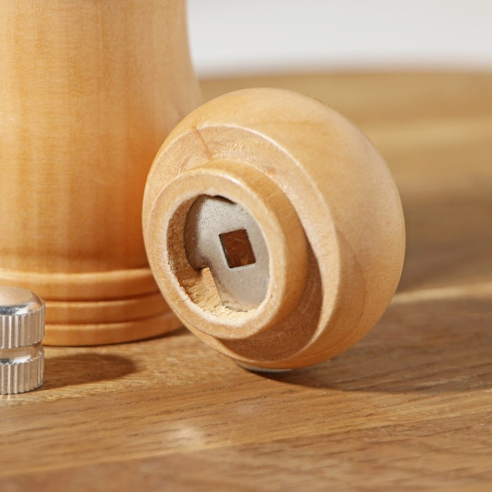 Мельница для специй Доляна, 10,5&times;4,5 см, металлический механизм, цвет светлое дерево