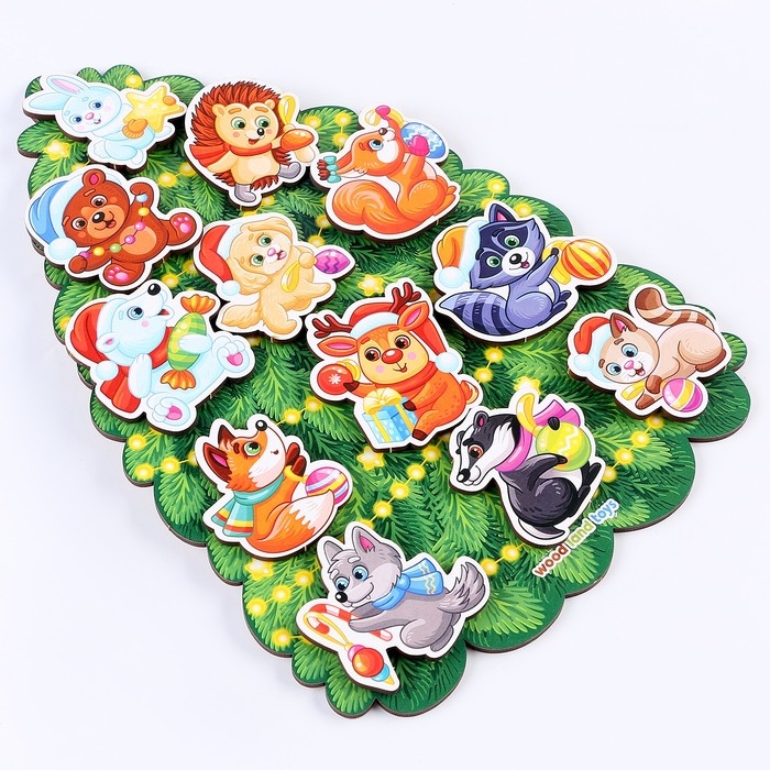 Сортер &laquo;Зверята на ёлке&raquo;, на липучках