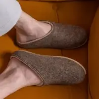 Домашние валенки Step, серо-коричневые (натуральные), размер 42