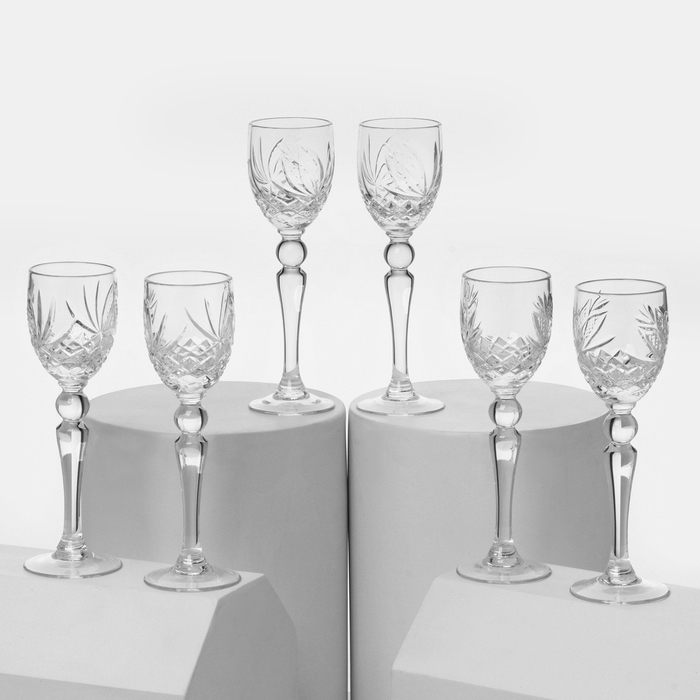 Набор хрустальных рюмок, 50 мл Набор хрустальных рюмок, 50 мл