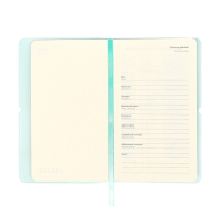 Планинг карманный недатированный, 80 листов, 100х170 мм, deVENTE.Jane, мягкая обложка ПВХ, на резинке, перфорация, ляссе, блок 70%, бирюзовый Планинг карманный недатированный, 80 листов, 100х170 мм, deVENTE.Jane, мягкая обложка ПВХ, на резинке, перфорация, ляссе, блок 70%, бирюзовый