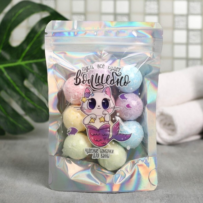 Подарочный набор косметики &laquo;Пусть всё будет волшебно&raquo;, бомбочки для ванны, 10 х 10 г, BEAUTY FOX