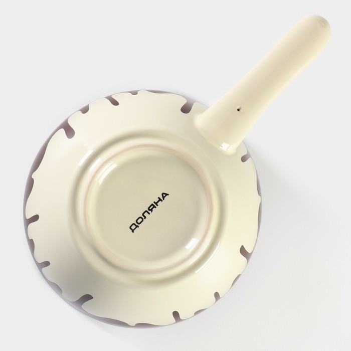 Набор керамический для фондю Доляна &laquo;Шоколадница&raquo;, 2 шпажки, цвет коричневый