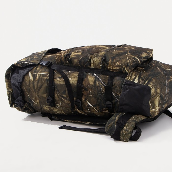 Рюкзак туристический, 80 л, отдел на молнии, 3 наружных кармана, Huntsman, цвет хаки