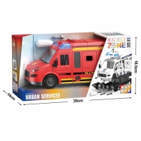 Конструктор винтовой &laquo;Пожарный фургон&raquo;, свет, звук, инерция, 50 деталей