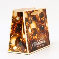 Пакет ламинированный &laquo;Золотые шары&raquo;, MS 23 &times; 18 &times; 10 см