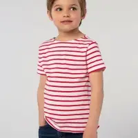 Футболка Miles Kids белая с темно-синим, размер 08Y