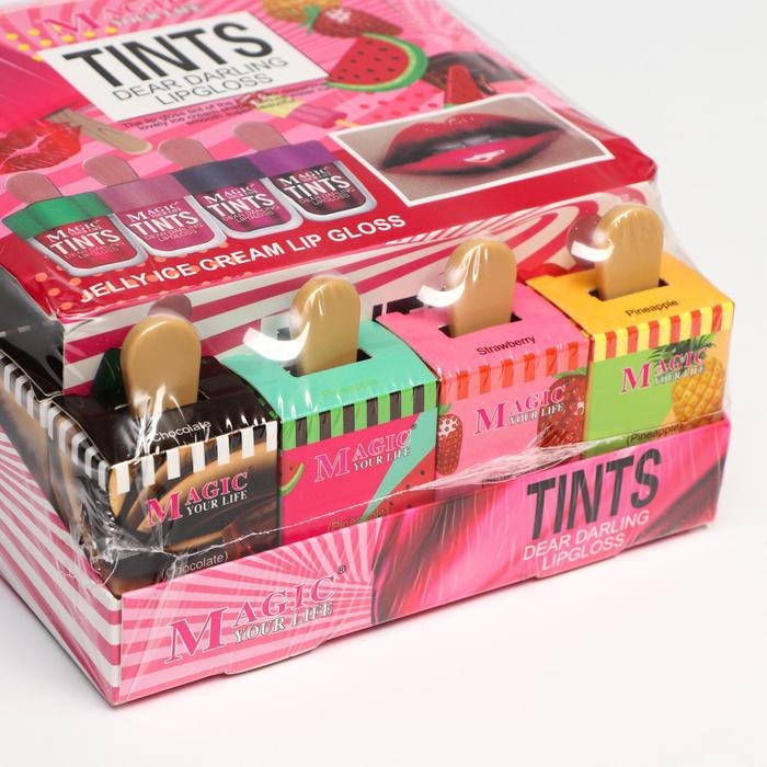 Тинт для губ &laquo;Пломбир&raquo;, 7 г, набор 24 шт., микс цветов и ароматов