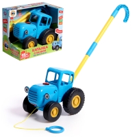Каталка музыкальная &laquo;Синий трактор&raquo; с палкой