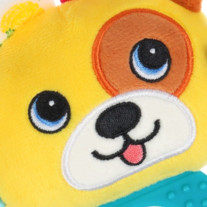 Погремушка мягкая с прорезывателем "Собачка", Крошка Я