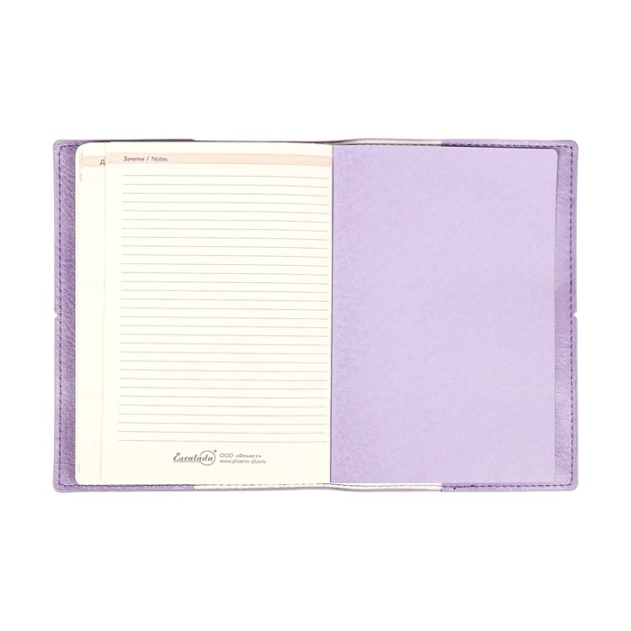 Ежедневник датир 2025г А6+ 176л ESCALADA, мяг обл, иск кожа, тис ф, кр бл 70г/м2, сир-ый