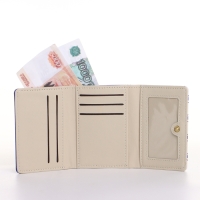 Кошелёк женский на кнопке, цвет синий Кошелёк женский на кнопке, цвет синий