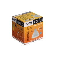 Лампа светодиодная Ecola, GU5.3, 5.4 Вт, 4200 K, дневной белый, матовое стекло Лампа светодиодная Ecola, GU5.3, 5.4 Вт, 4200 K, дневной белый, матовое стекло