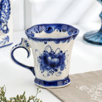 Кружка "Колокольчик", 120 мл, 8 см, гжель, фарфор