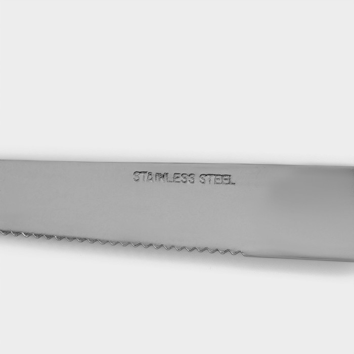 Столовые приборы из нержавеющей стали на подставке &laquo;Мрамор чёрный&raquo;, 24 предмета, толщина 1,2 мм