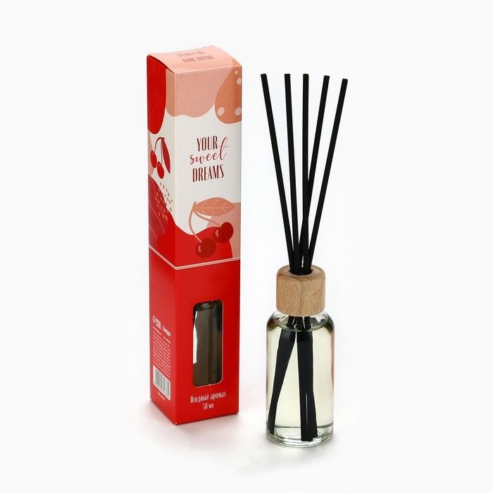 Диффузор ароматический палочки, ароматизатор для дома &laquo;Аромадиффузор: Твои мечты сбудутся&raquo;, аромат ягоды, 50 мл.